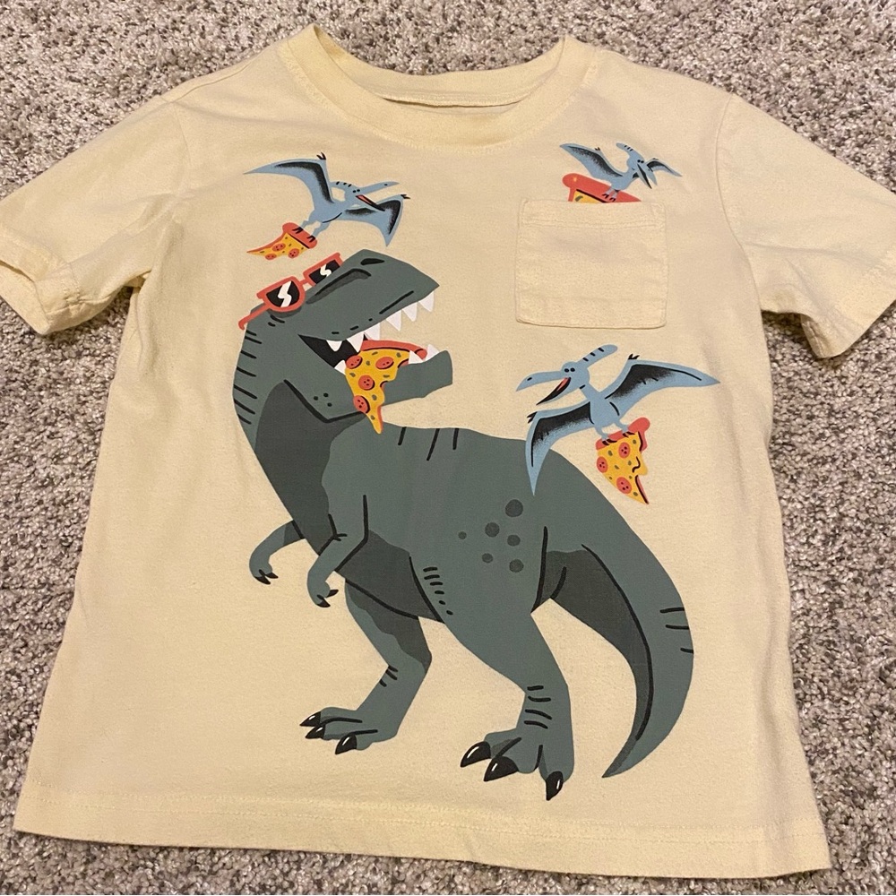 Jumping Beans Dinosaur and Pterodactyls T-Shirt - Cream